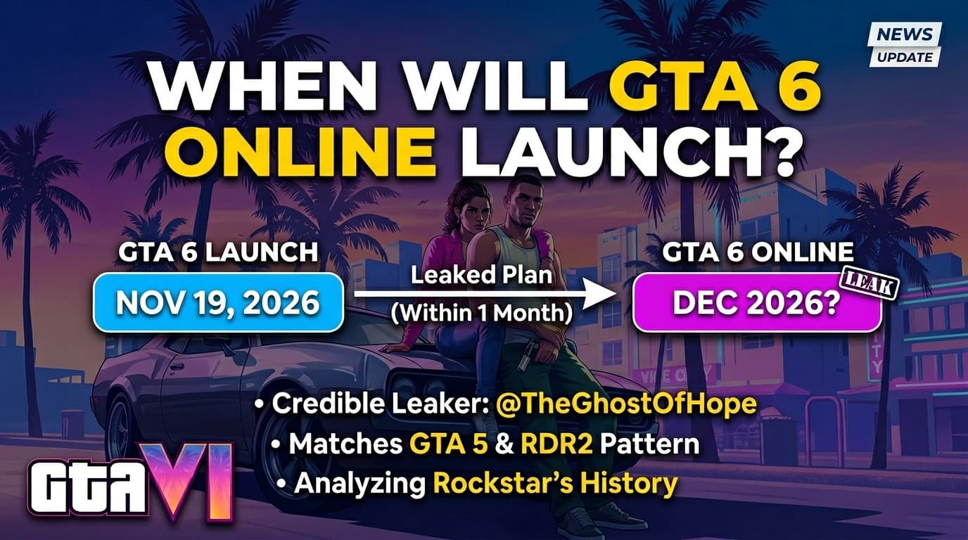 When Will GTA 6 Online Launch? New Leak Points to December 2026