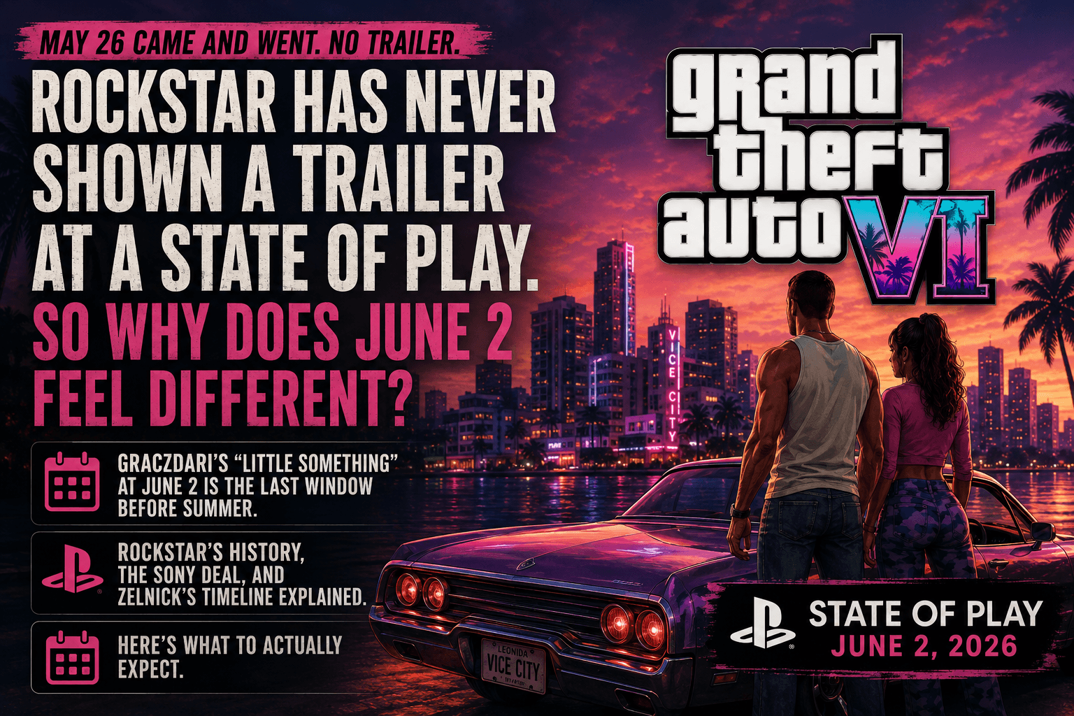 Rockstar Has Never Shown a Trailer at a State of Play. So Why Does June 2 Feel Different?