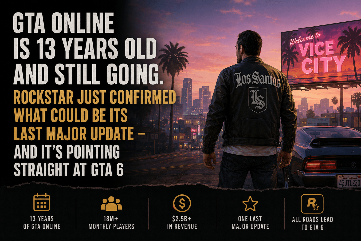 GTA Online Is 13 Years Old and Still Going. Rockstar Just Confirmed What Could Be Its Last Major Update — And It's Pointing Straight at GTA 6