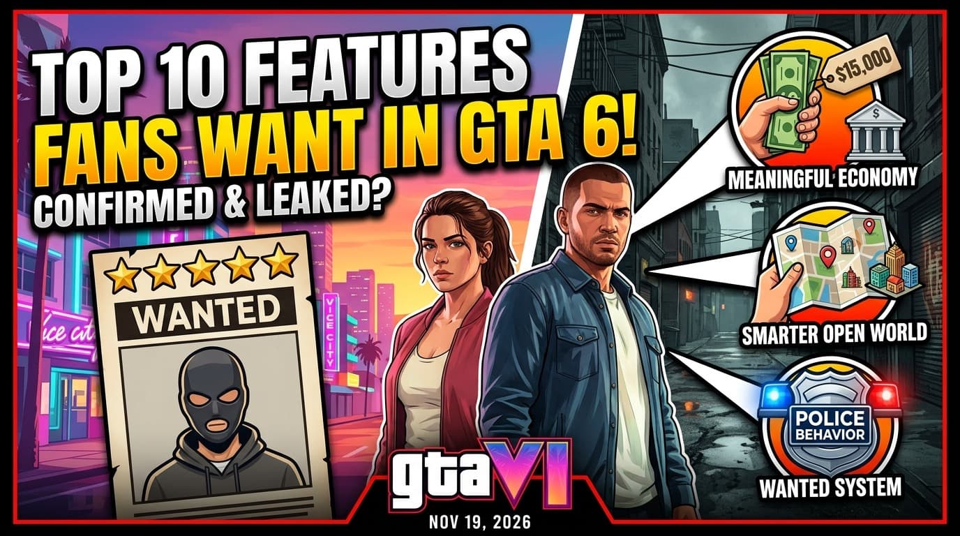 Top 10 Features Fans Want in GTA 6